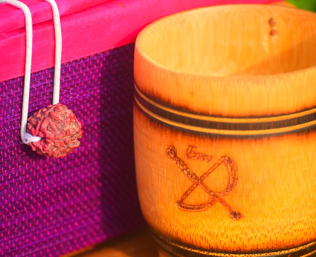 Set de regalo de té de bambú con tema Eros