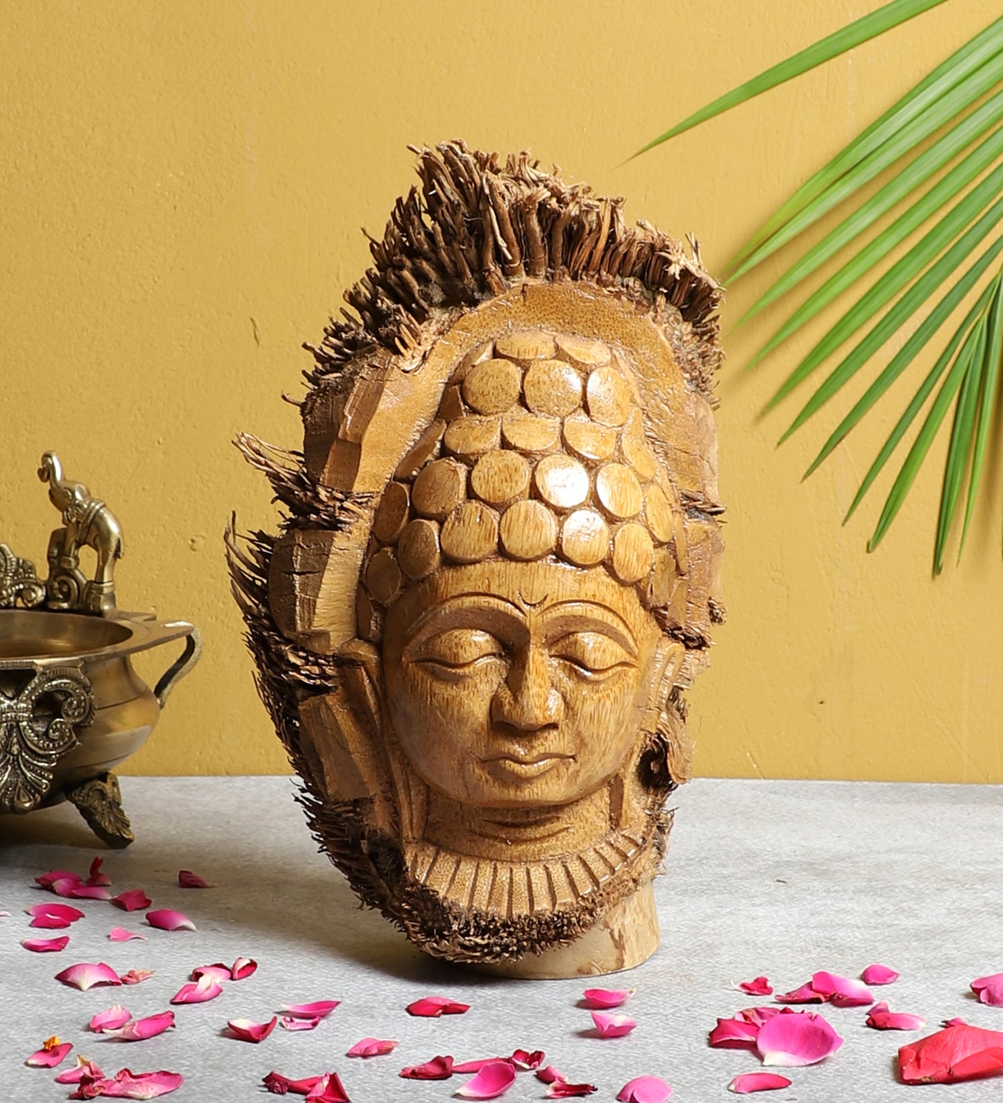 Ganesha - Racine de Bambou Sculptée - Grand
