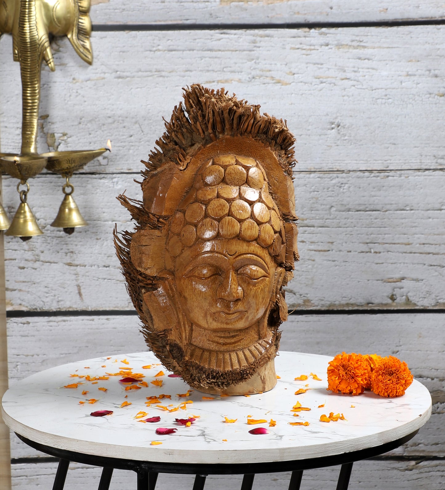 Ganesha - Racine de Bambou Sculptée - Grand
