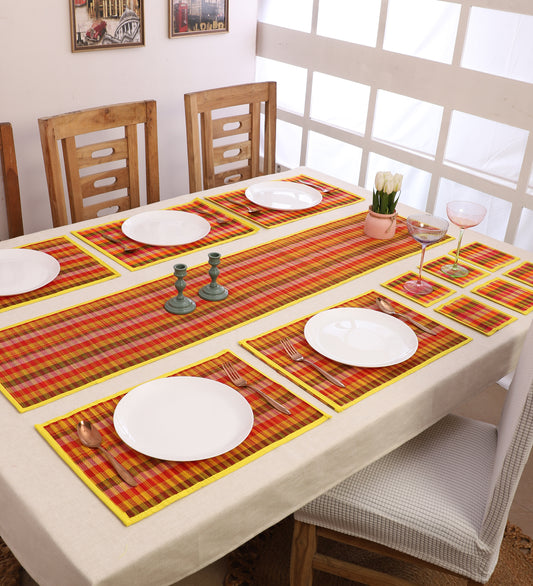 Juego de alfombrillas de comedor de bambú