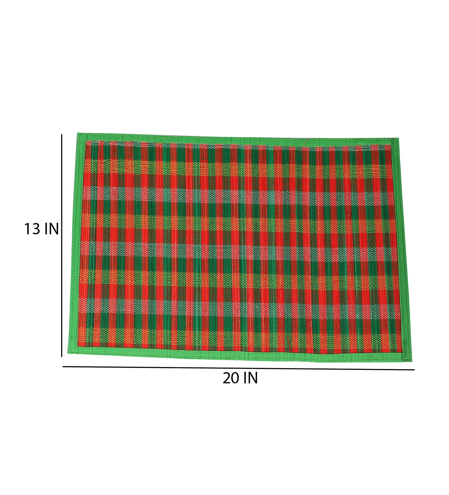Bamboo Dining Mats - Multi Green (Set of 13)