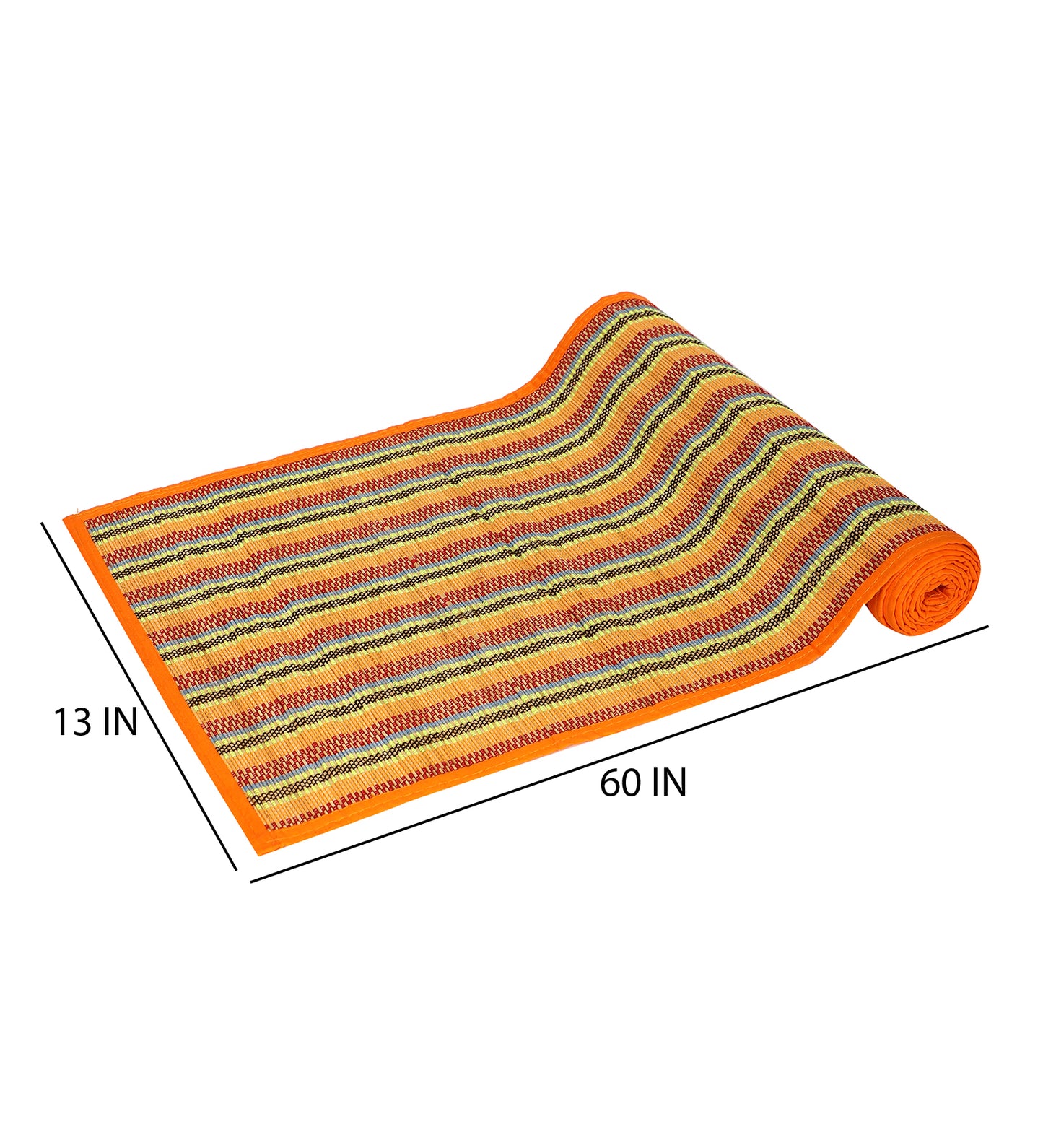 Bamboo Dining Mats - Multi Orange (Set of 13)