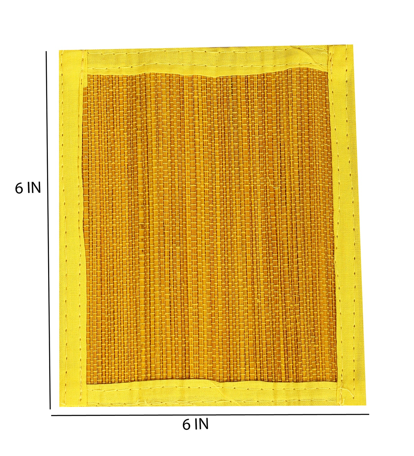Bamboo Dining Mats - Yellow (Set of 13)