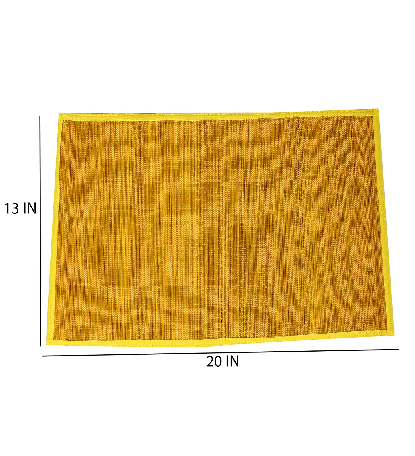 Bamboo Dining Mats - Yellow (Set of 13)