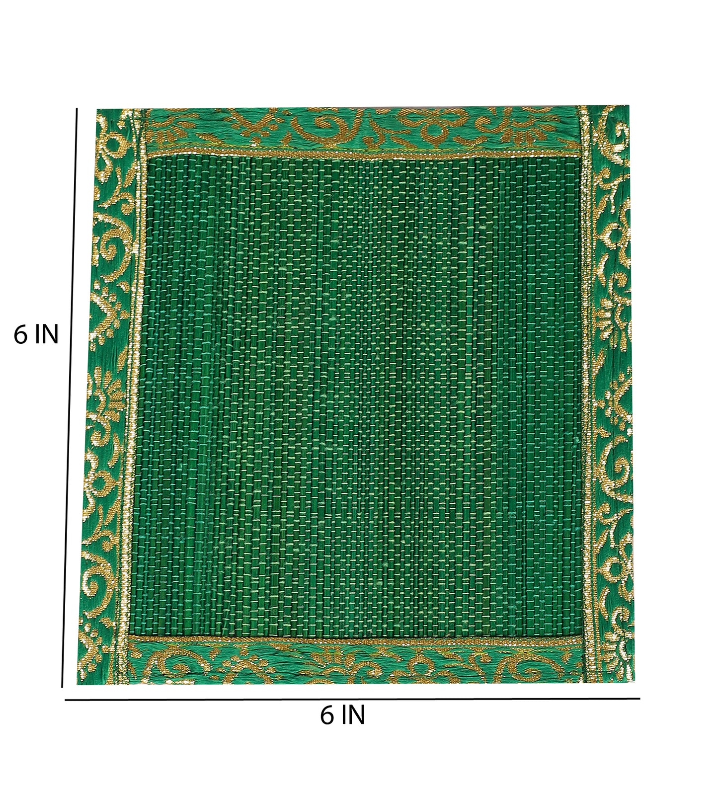 Bamboo Dining Mats - Green (Set of 13)