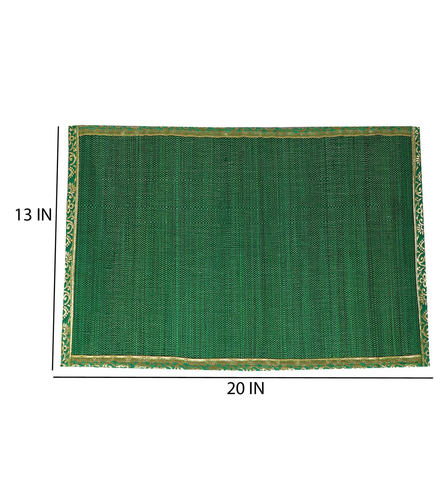 Bamboo Dining Mats - Green (Set of 13)