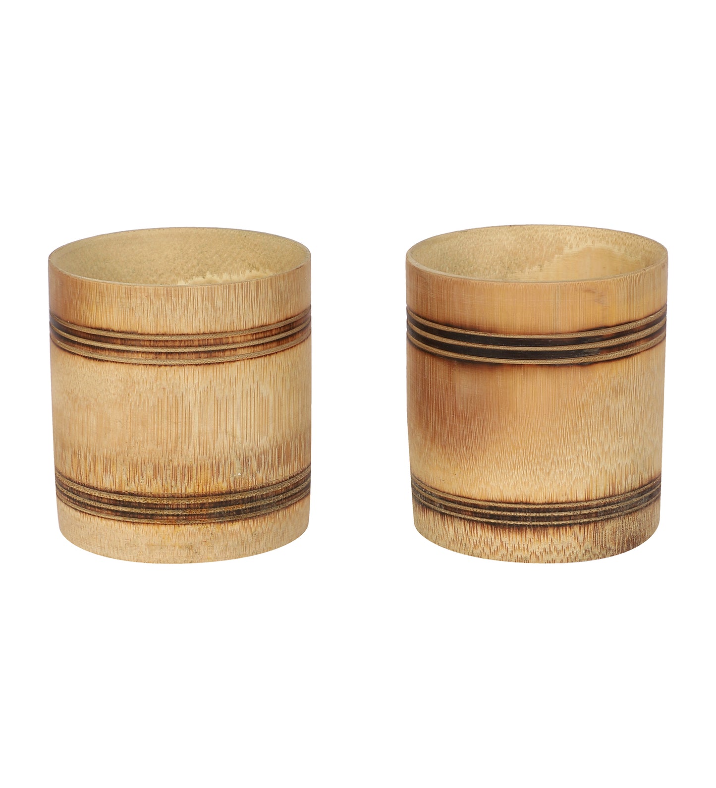 Handmade Bamboo Whiskey Glass with Smoked Finish