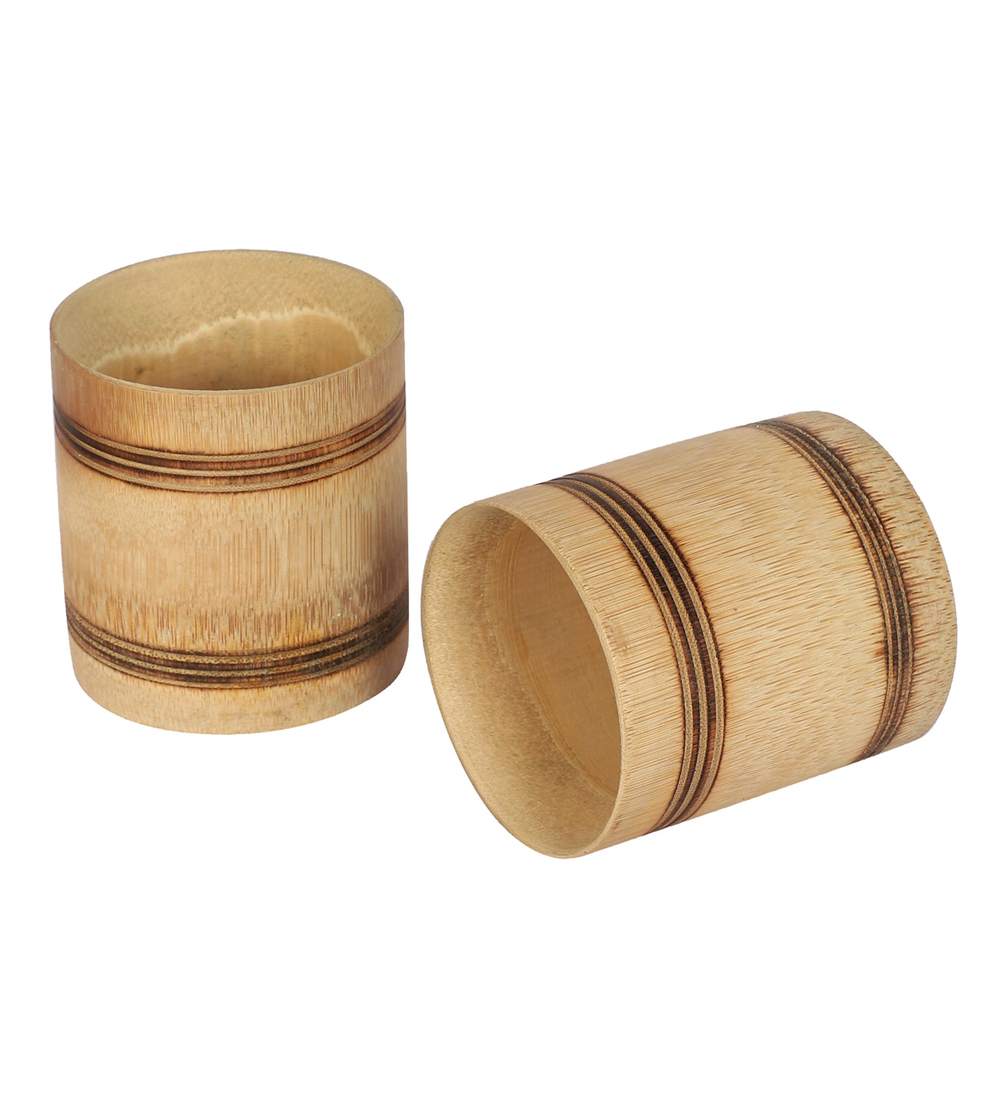 Handmade Bamboo Whiskey Glass with Smoked Finish