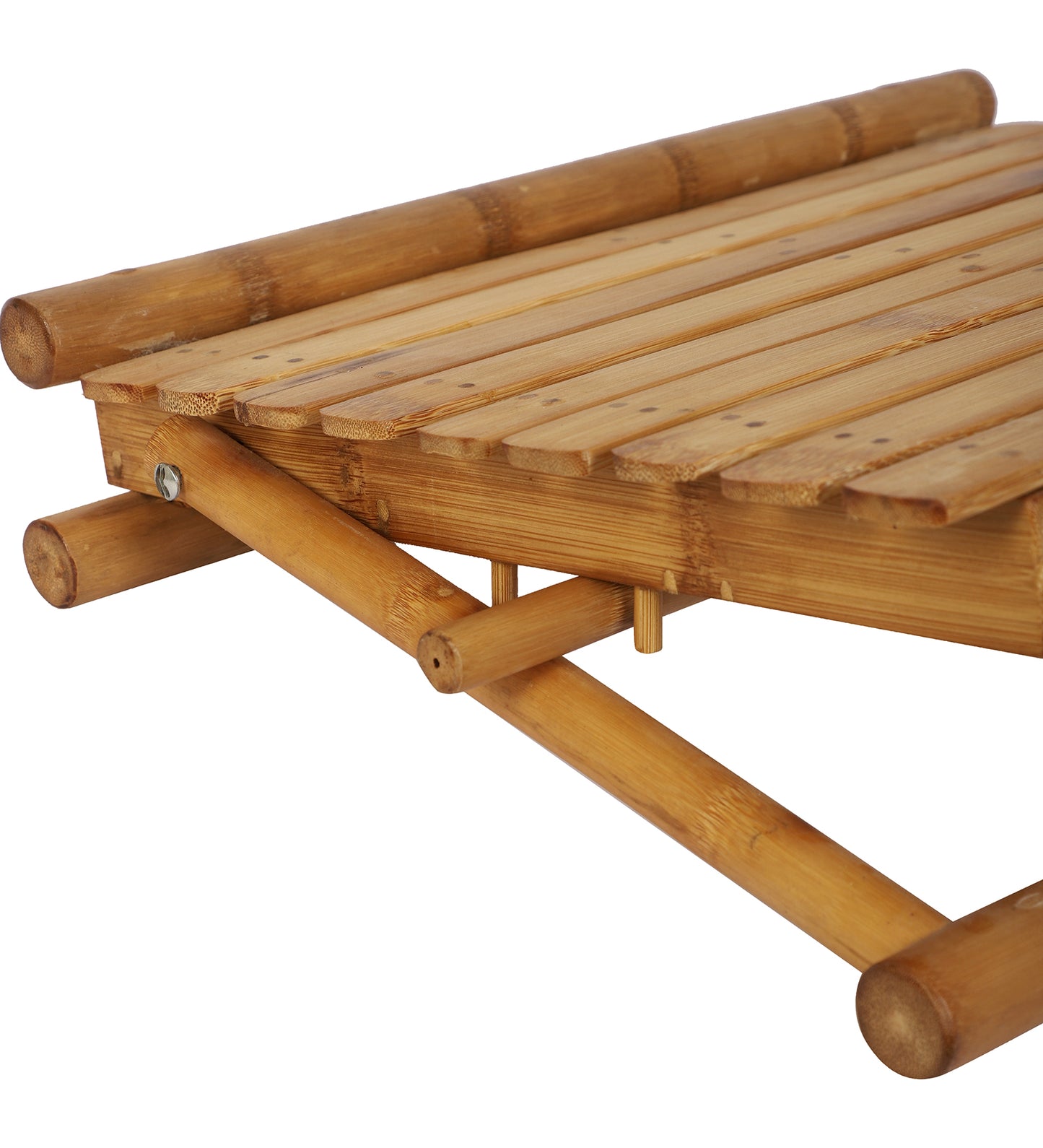 Support pour ordinateur portable à trois voies en bambou naturel