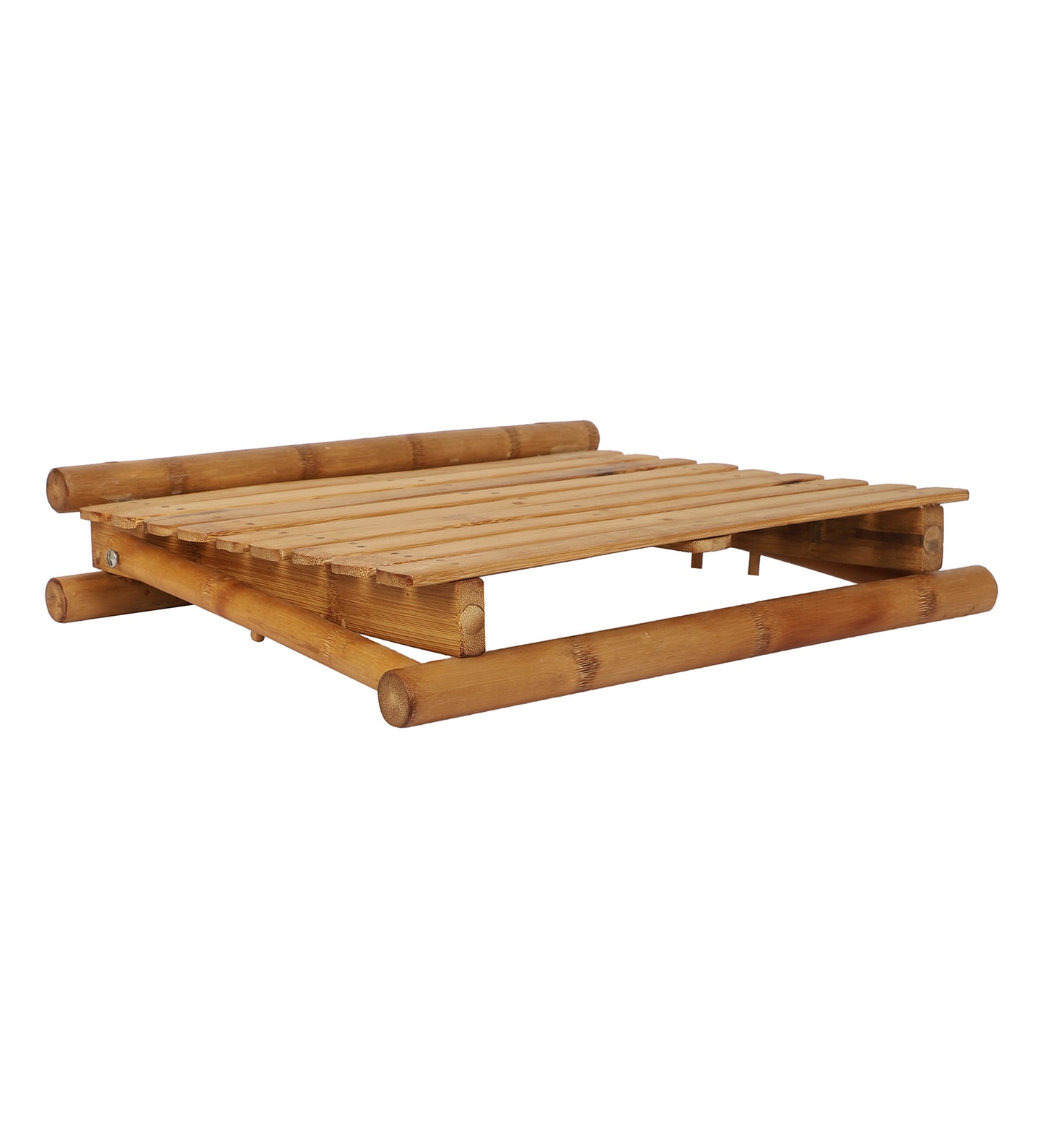 Support pour ordinateur portable à trois voies en bambou naturel