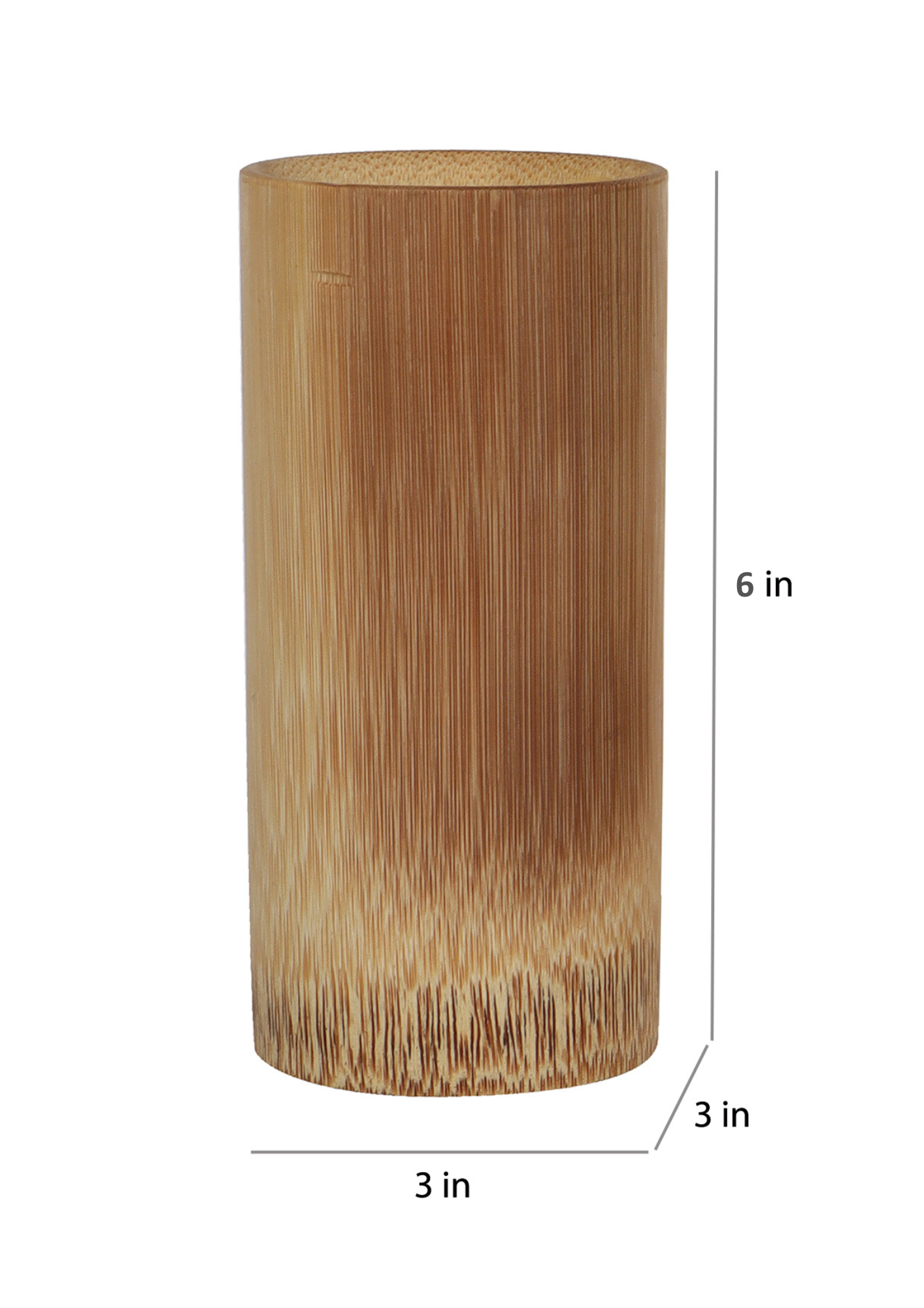 Bamboo Juice Glass With Straw