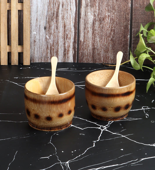 Handmade Bamboo Bowl with Spoon