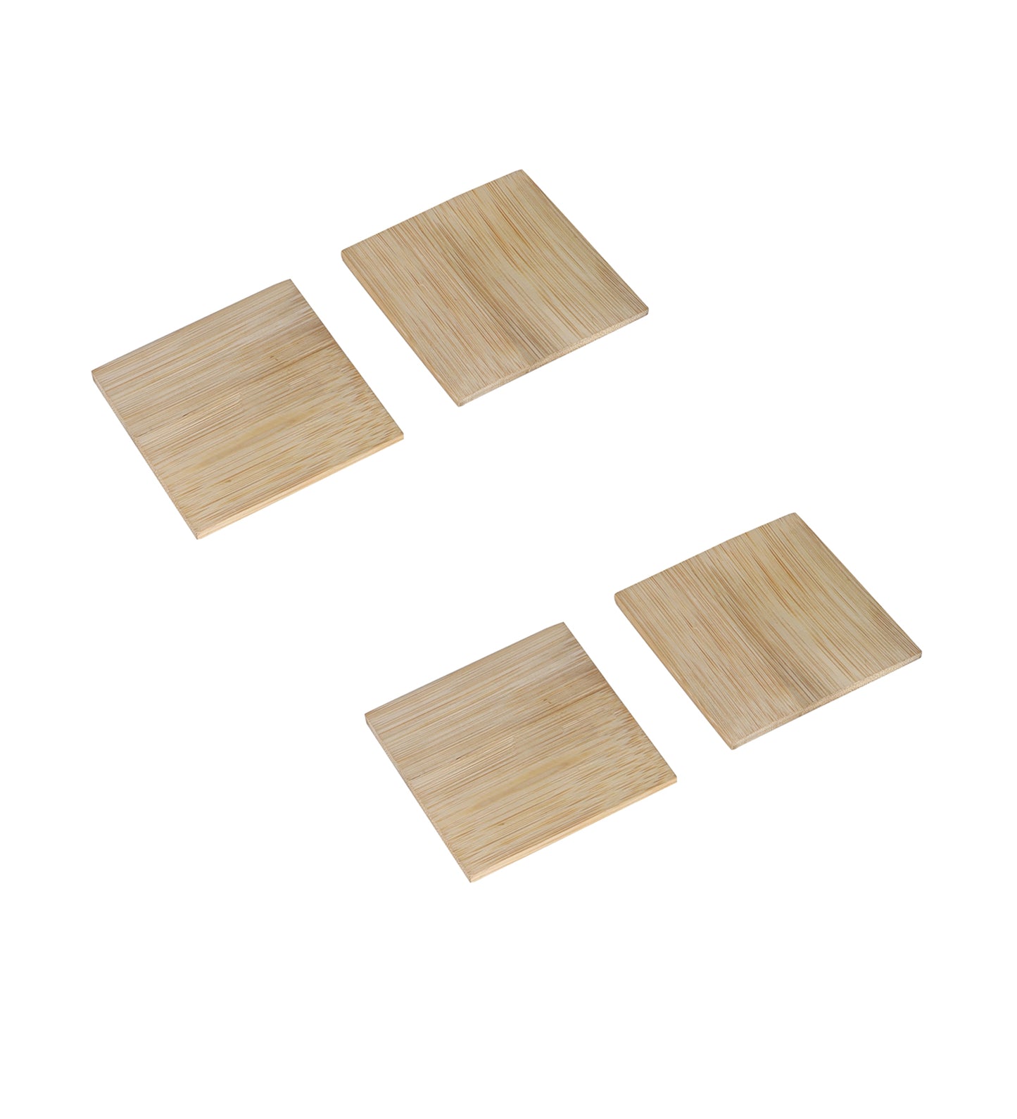 BAMBOO COASTERS PLAIN DESIGN- SET OF 4