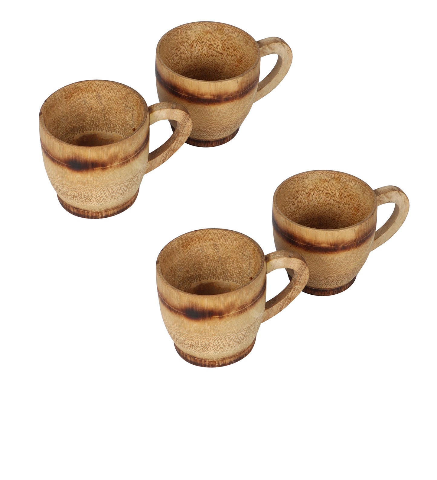 Tasse à thé en bambou naturel (Ensemble de 4)