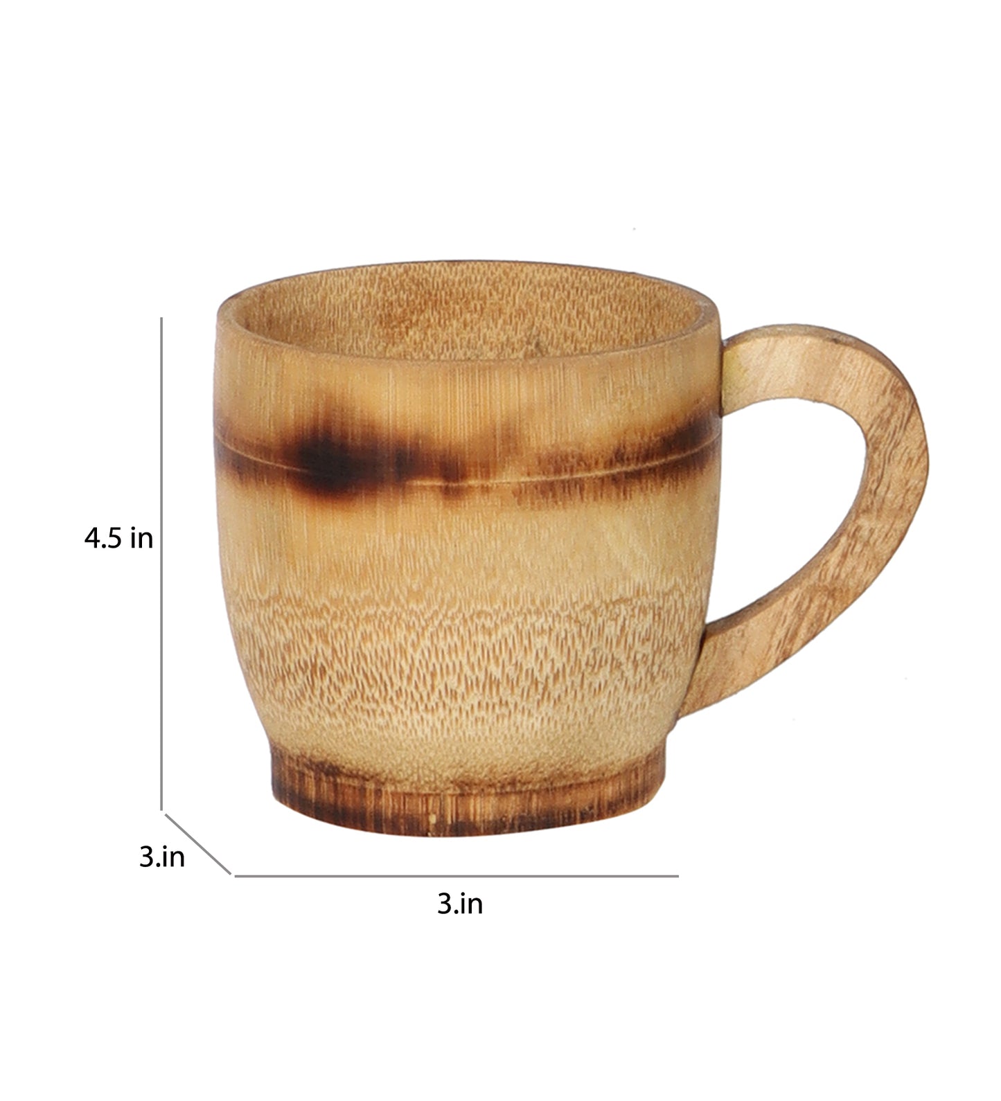 Tasse à thé en bambou naturel (Ensemble de 4)