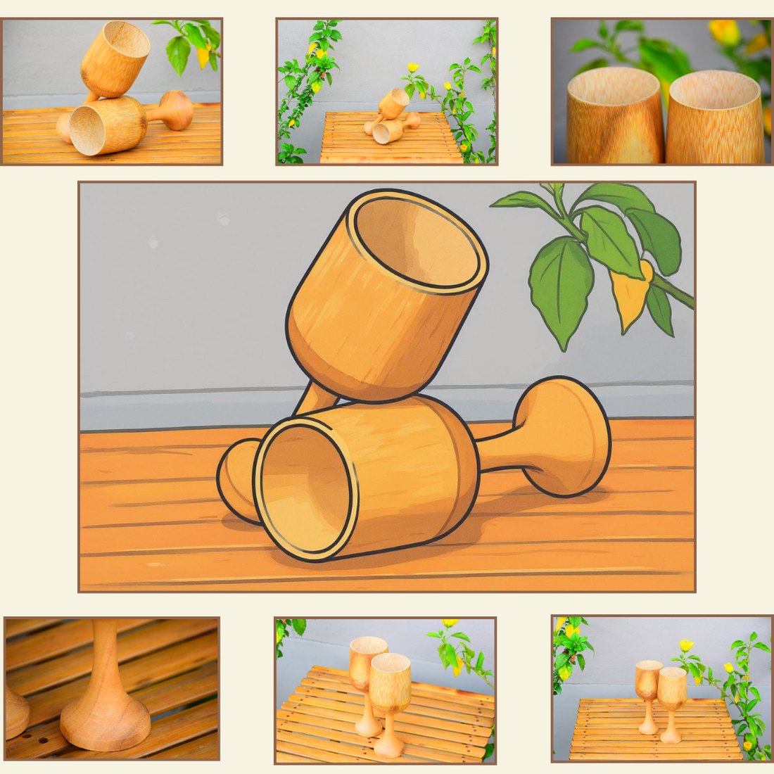 Raise a Sustainable Toast: Bamboo Beer Mugs & Wine Glasses