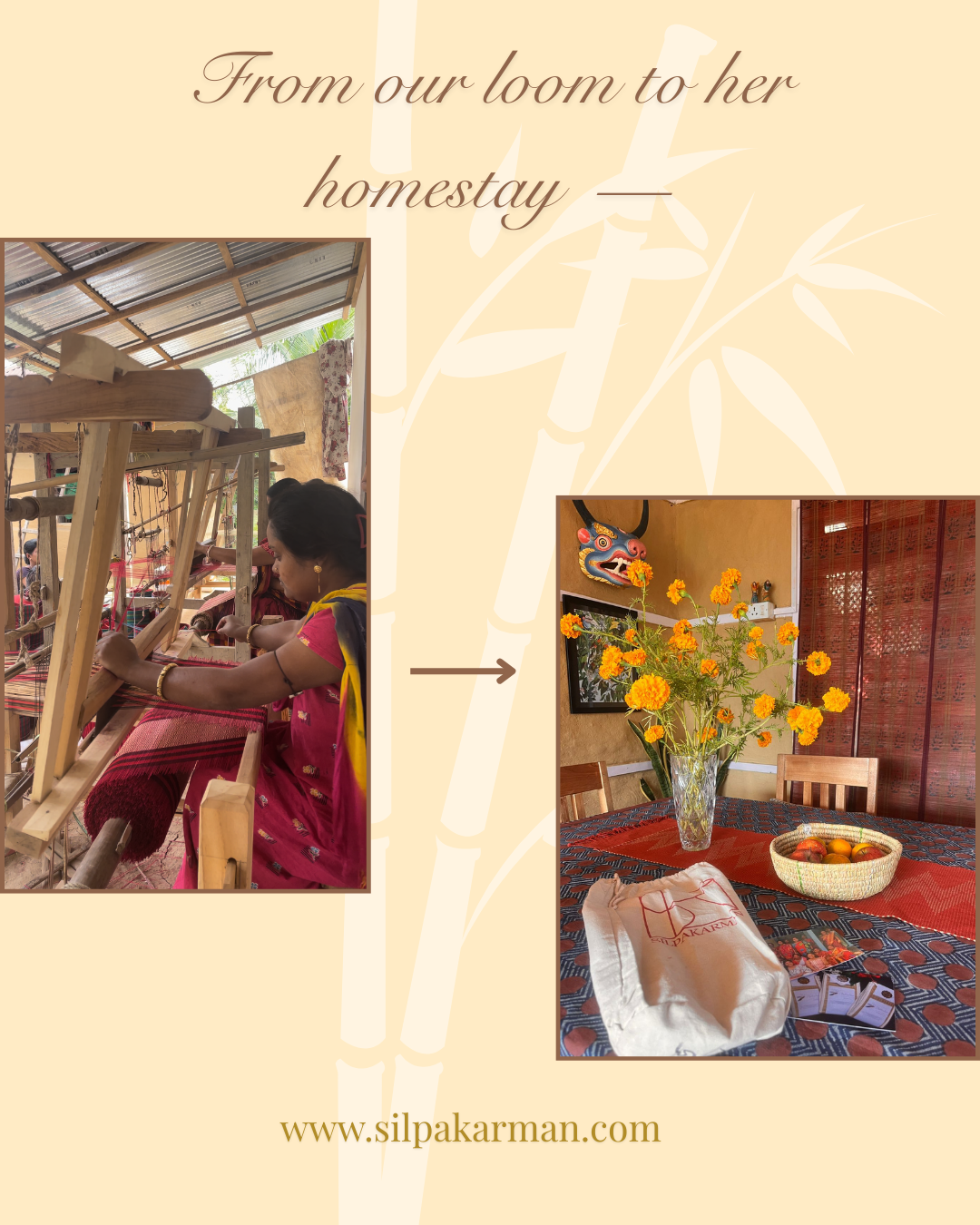 How a Maroon Bamboo Curtain Found Its Perfect Home at a Homestay