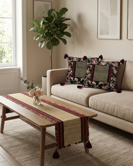 How to Style Your Sofa with the AfterWait Floral Runner and Vintage Floral Cushions