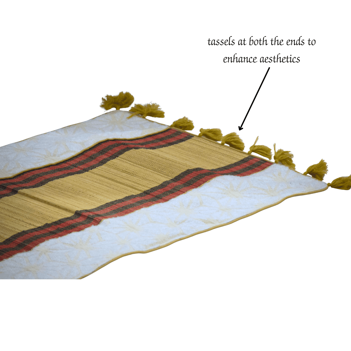 After Wait | Bamboo Bed Mat – Snowflake Weave with Muga Gold