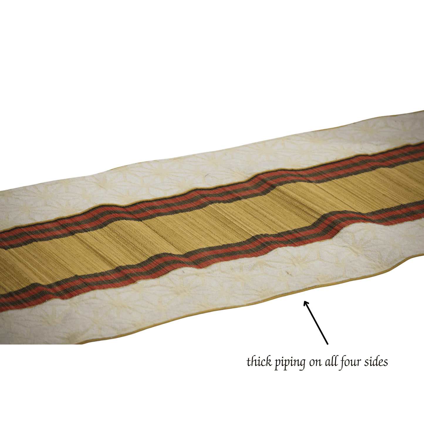 After Wait | Bamboo Bed Mat – Snowflake Weave with Muga Gold