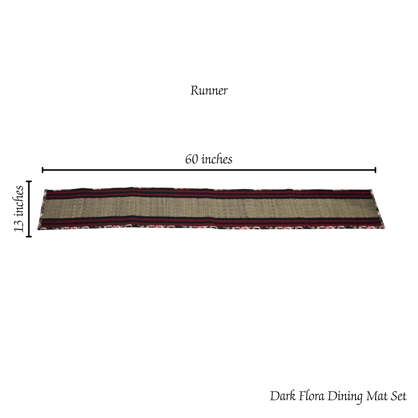 After Wait | Bamboo Table Runner – Floral Canvas Edge