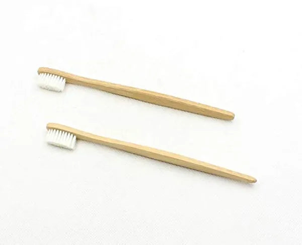 Brosse à dents en bambou faite à la main - Paire de 2