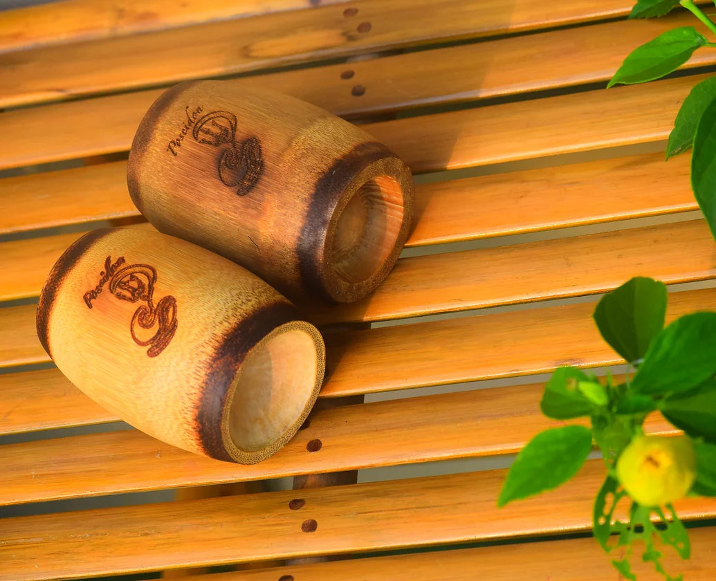 Coffret cadeau de thé en bambou sur le thème Poséidon