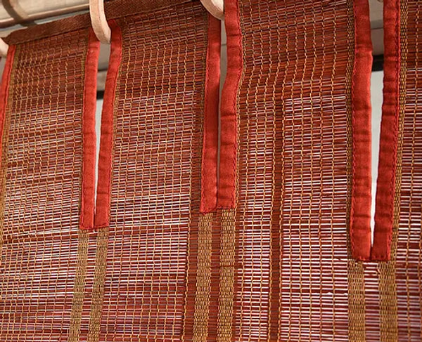 Three Panel Bamboo Curtain