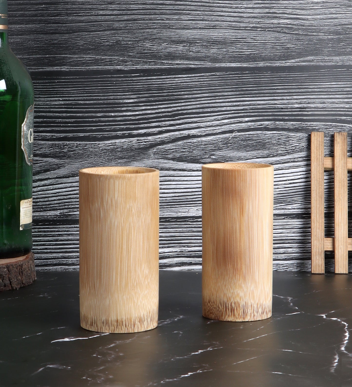 Bamboo Tray with Juice Glass