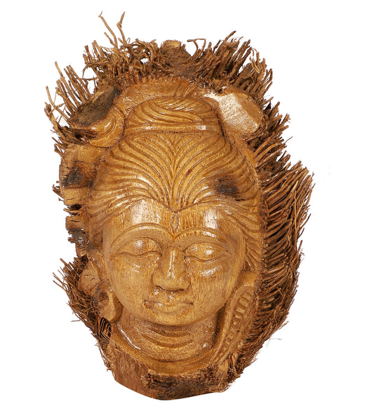 Hand-carved Bamboo Root Idol - Shiva