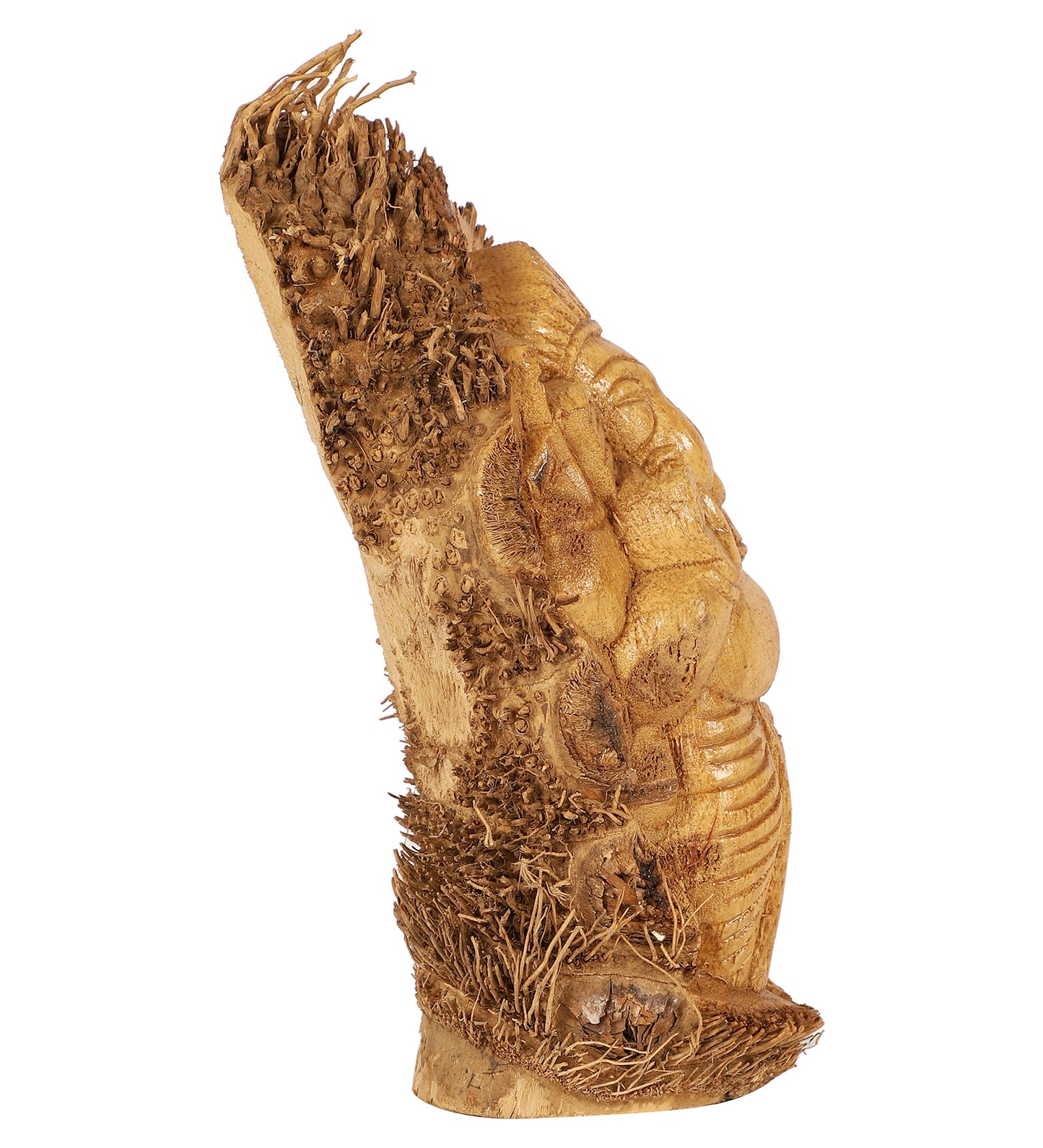 Hand-carved Bamboo Root Idol - Ganesha