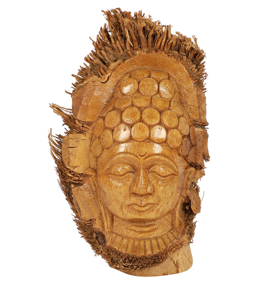Hand-carved Bamboo Root Idol - Buddha