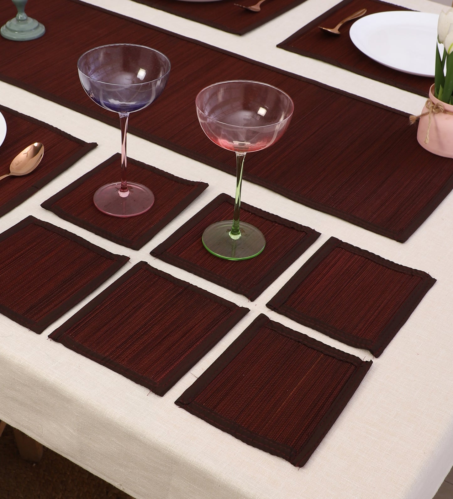 Bamboo Coasters - Brown