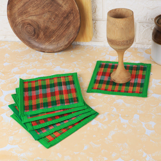 Bamboo Coasters - Multi Green