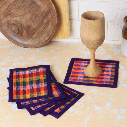 Bamboo Coasters - Multi Purple