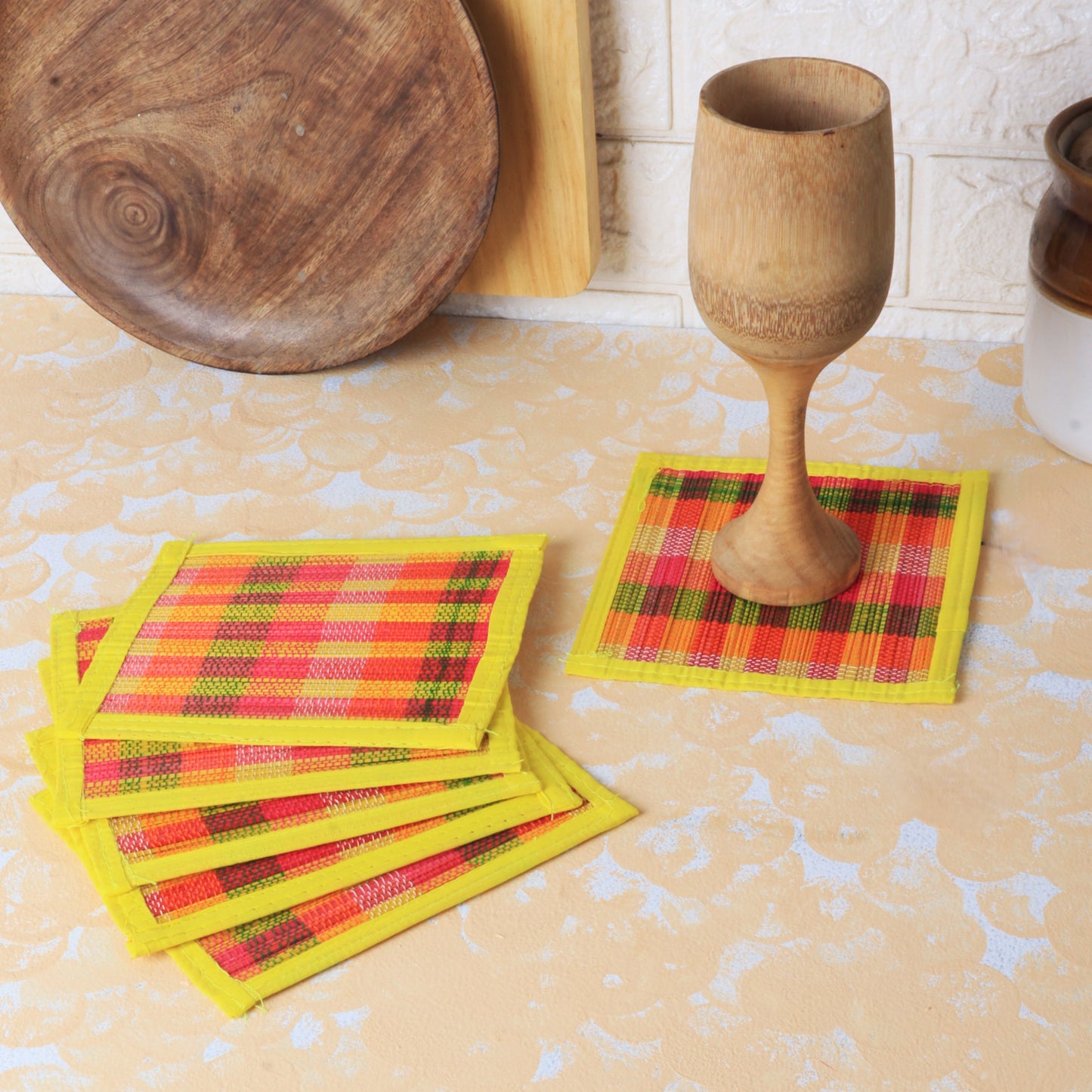 Ensemble de tapis de salle à manger en bambou