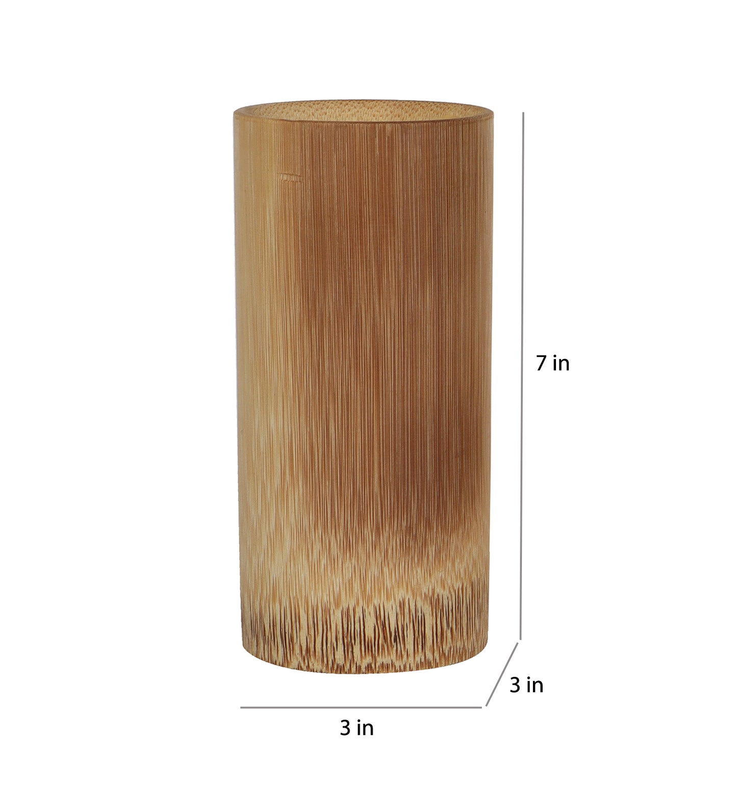 Bamboo Juice Glass With Straw