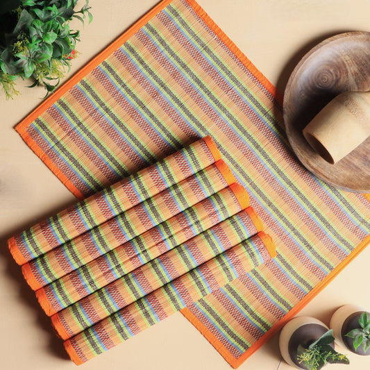 Bamboo Placemats - Multi Orange