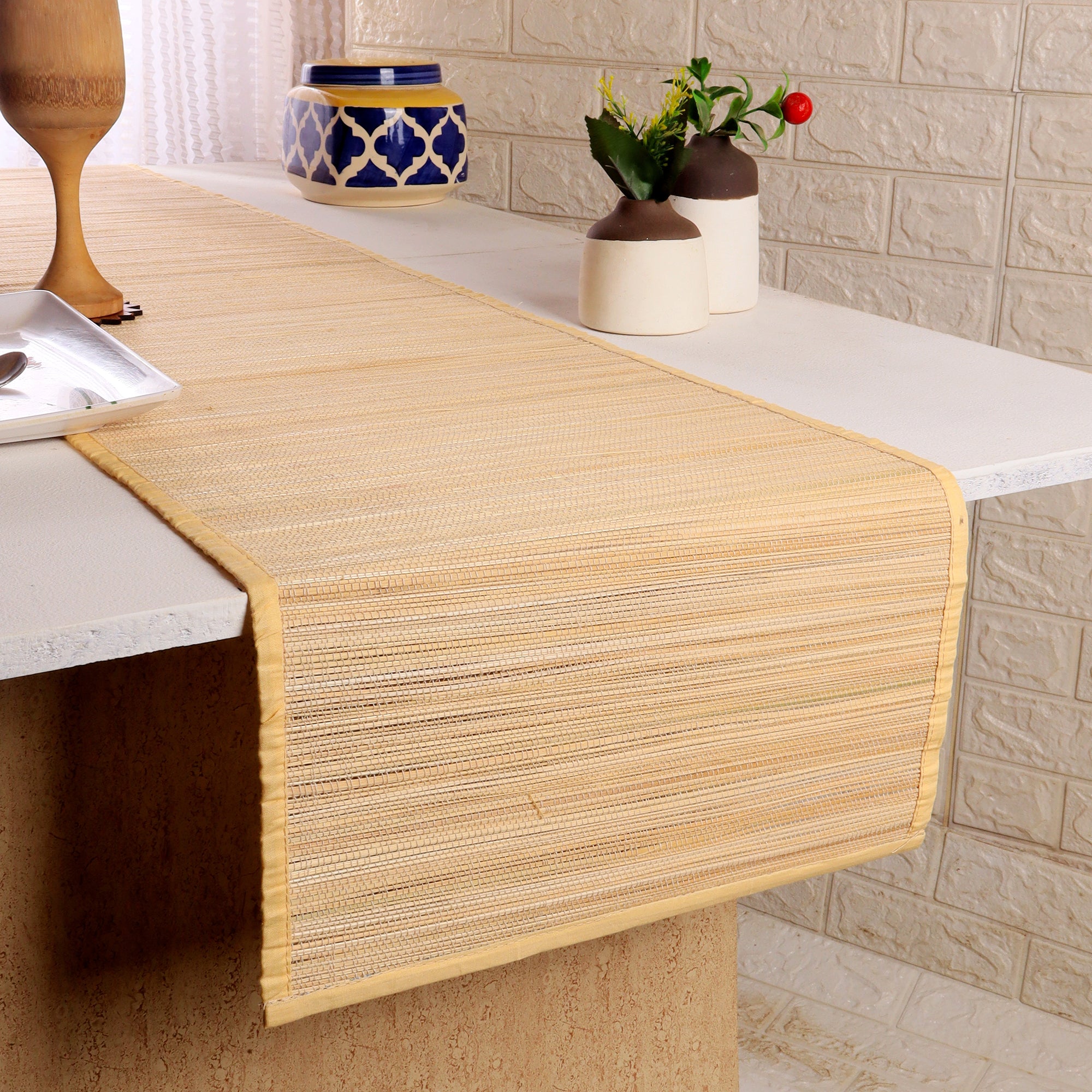 Illustration of Bamboo Table Runner For Dining Table