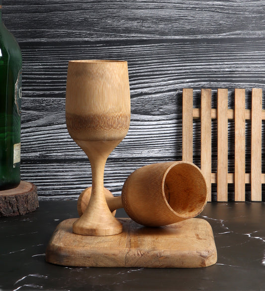 Copa de vino de bambú